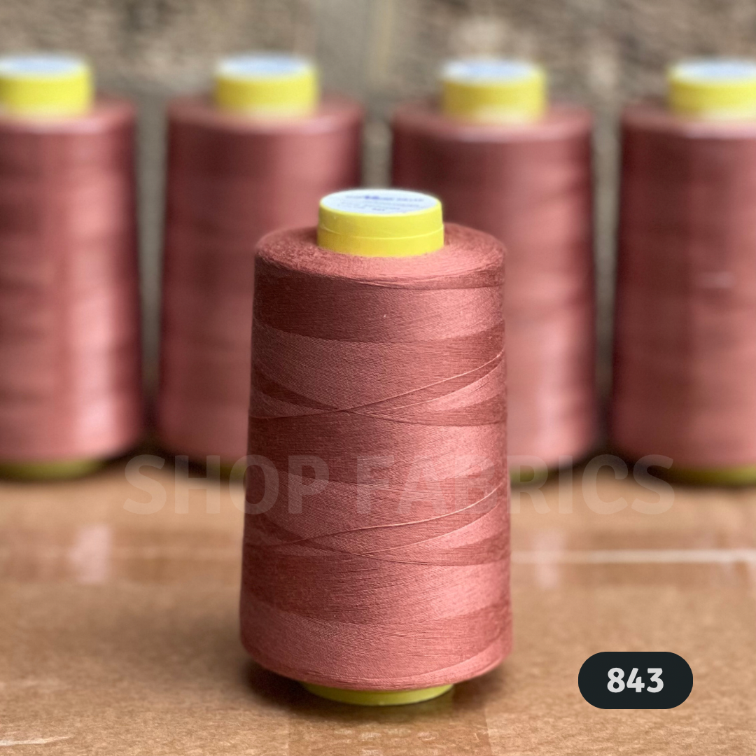 4x Overlocking 5000 Yards Thread Cones 120s Spun Polyester - #843