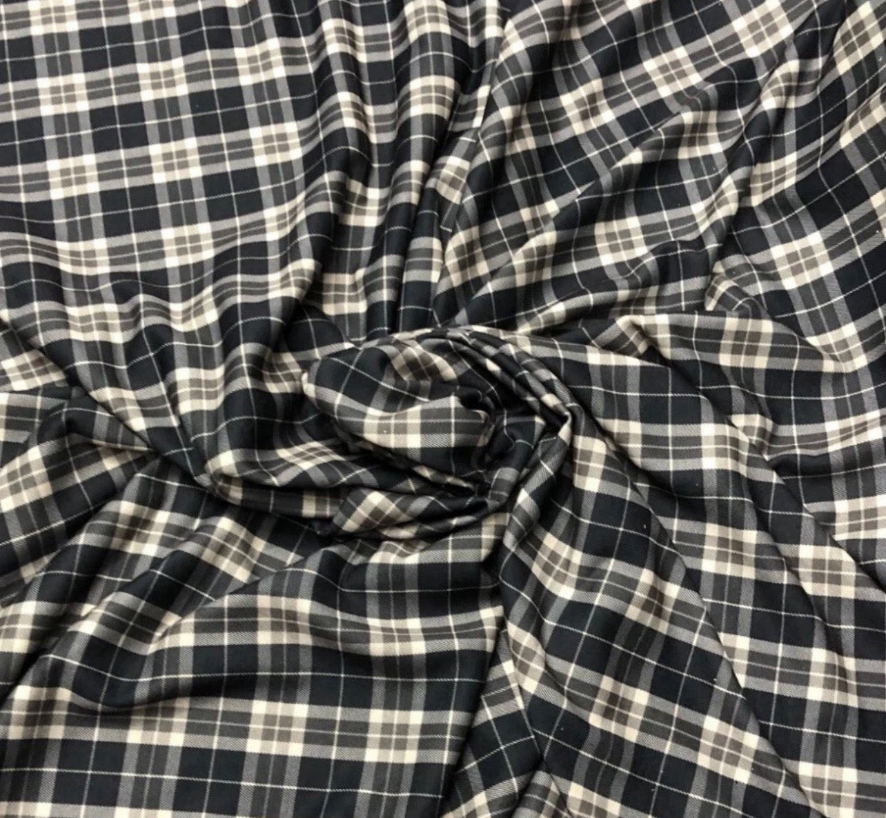 3 Metres Double Jersey Fabric (58 Inches) - Check Print