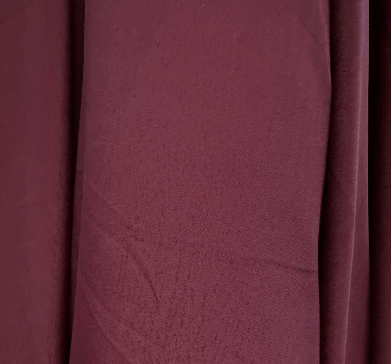 3 Metres Woven Crepe De Chine Fabric (58 Inches) - Plain Burgandy