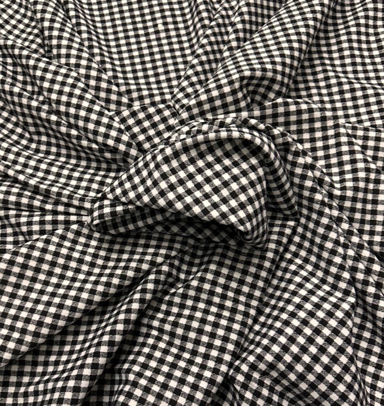 3 Metres Scuba Crepe Jersey Stretch Fabric (58 Inches) - Check Print Black White