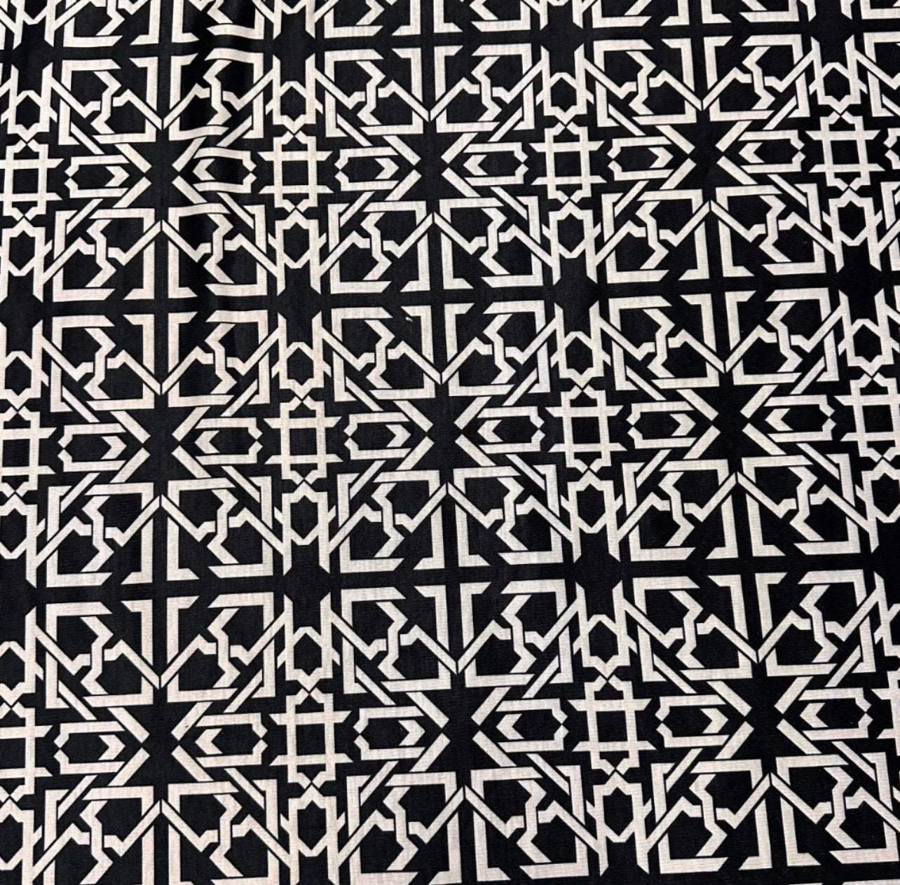 3 Metres Viscose Elastane Single Jersey Stretch Fabric (58 Inches) - Random Print Black Cream