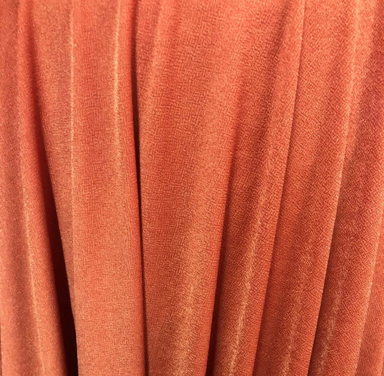 3 Metres Soft Valentino Crepe Stretch Jersey Fabric (58 Inches) - Plain Rust