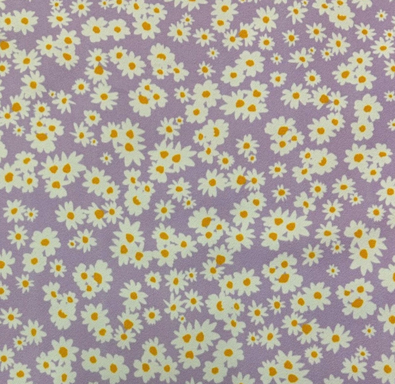 3 Metres Scuba Crepe Jersey Stretch Fabric (58 Inches) - Daisy Lilac Floral