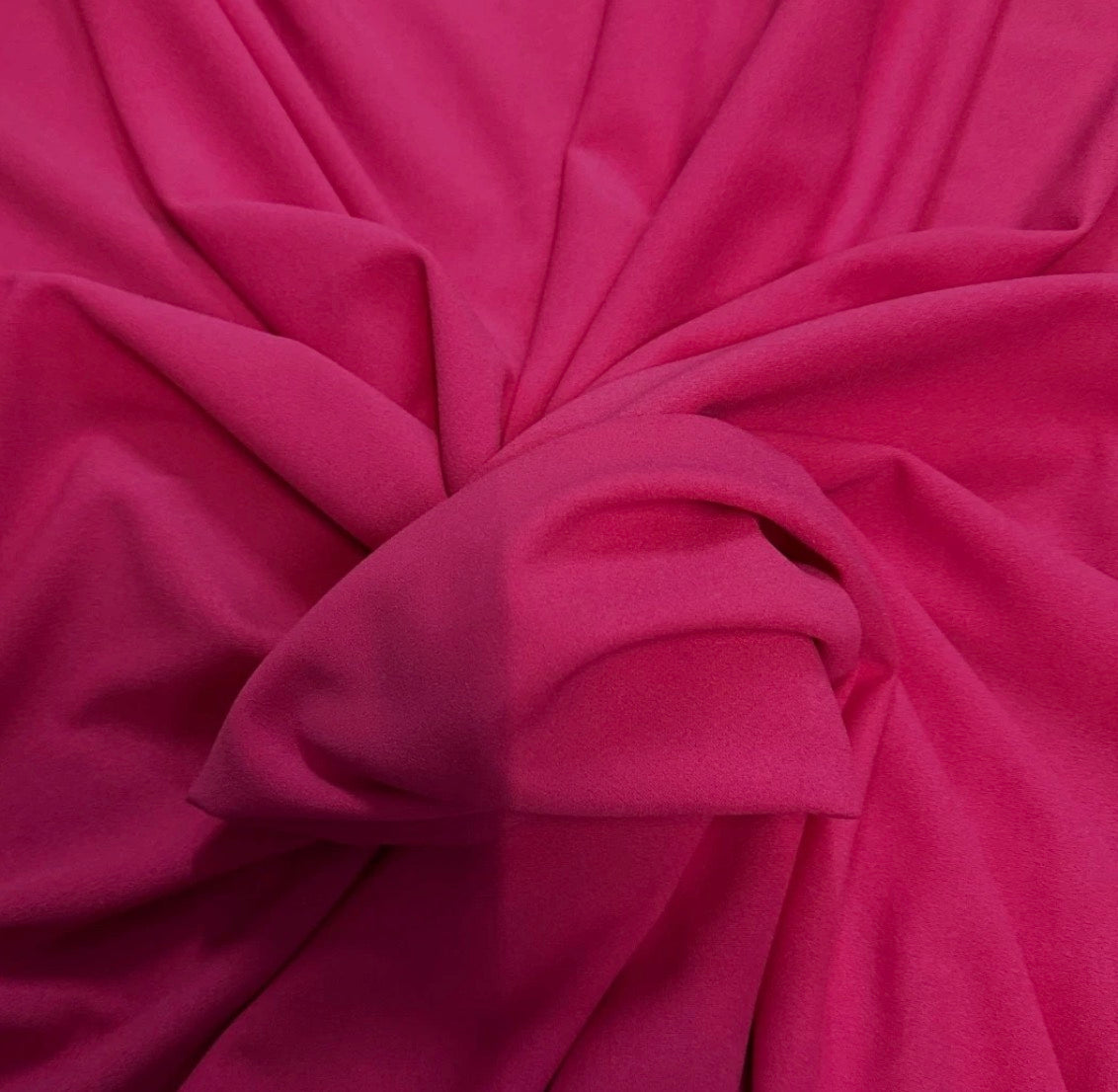3 Metres Scuba Crepe Stretch Jersey Fabric (58 Inches) - Plain Cerise Pink