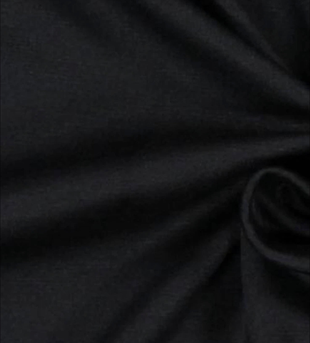 3 Metres Ponte Roma Double Jersey Fabric (58 Inches) - Plain Black