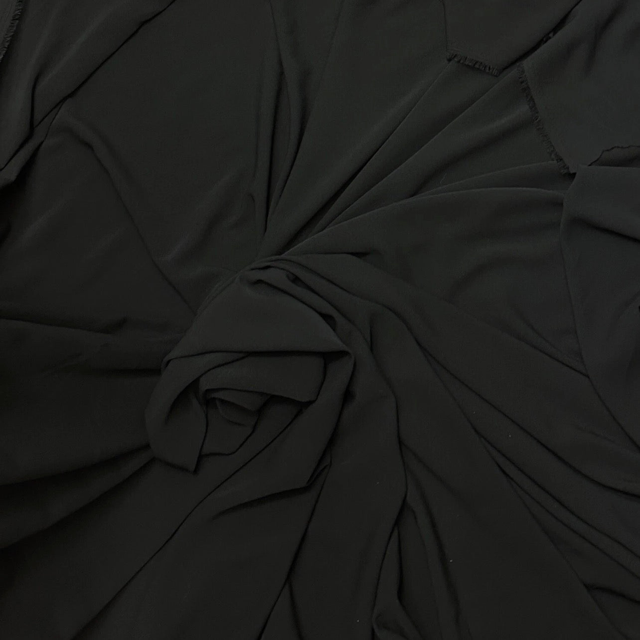 3 Metres Soft Bubble Crepe Fabric (58 Inches) - Plain Black