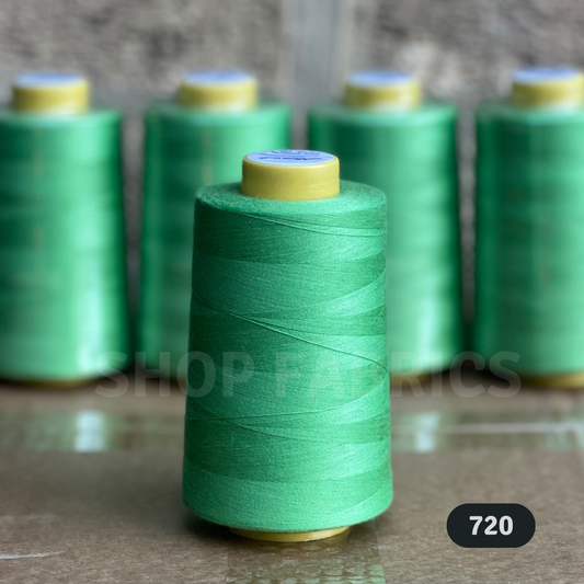 4x Overlocking 5000 Yards Thread Cones 120s Spun Polyester - #720 Green