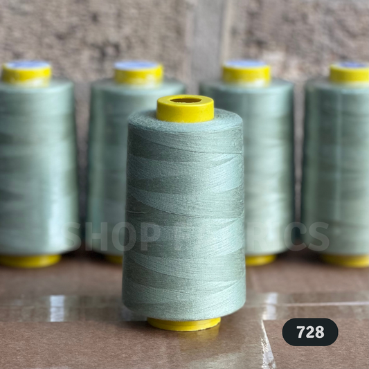 4x Overlocking 5000 Yards Thread Cones 120s Spun Polyester - #728