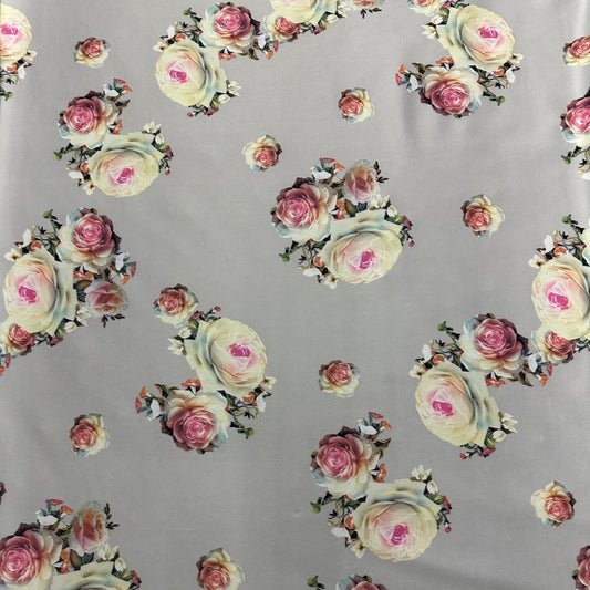 Scuba Stretch Jersey Fabric (58 Inches) - Floral Printed Per Metre