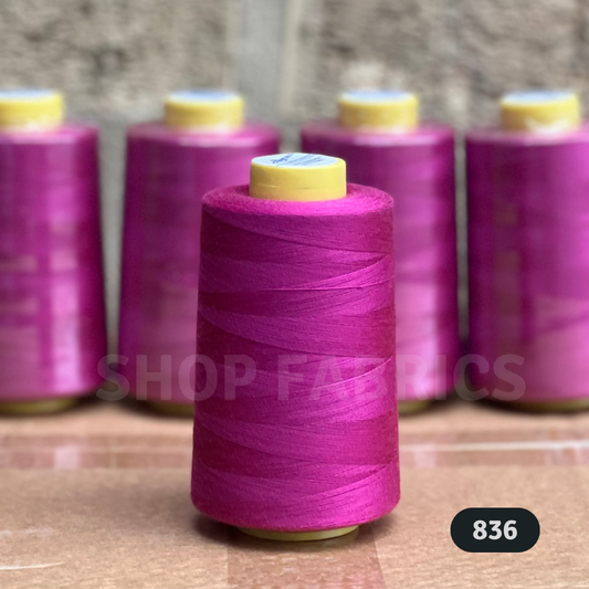 4x Overlocking 5000 Yards Thread Cones 120s Spun Polyester - #836