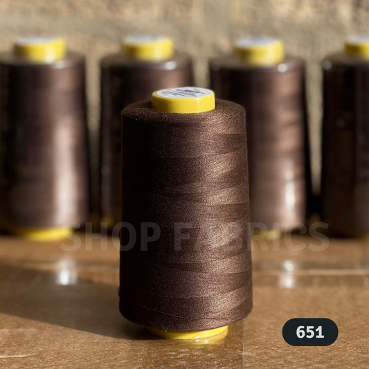 4x Overlocking 5000 Yards Thread Cones 120s Spun Polyester - #651