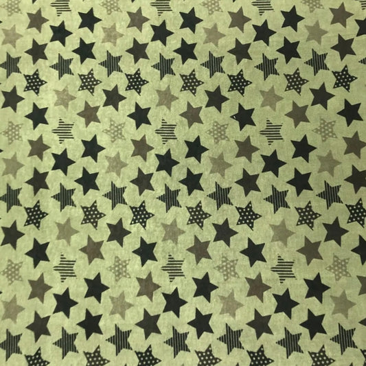 Soft Touch Lycra Stretchy Jersey Fabric (58 Inches) - Stars Sage Green Per Metre