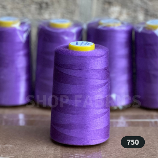 4x Overlocking 5000 Yards Thread Cones 120s Spun Polyester - #750