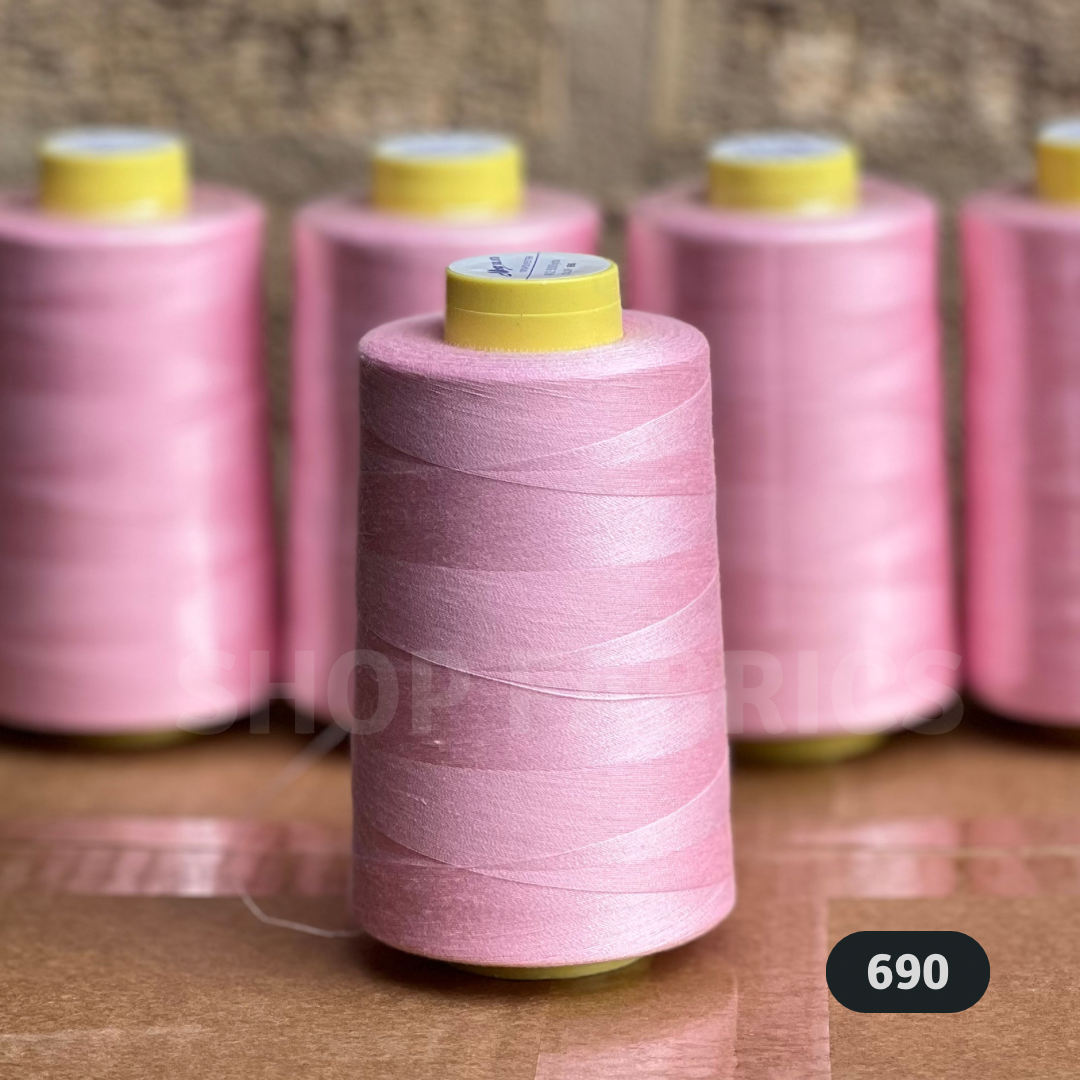 4x Overlocking 5000 Yards Thread Cones 120s Spun Polyester - #690