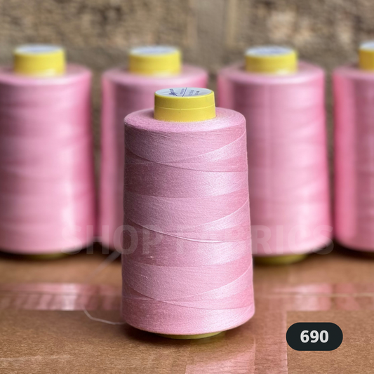 4x Overlocking 5000 Yards Thread Cones 120s Spun Polyester - #690