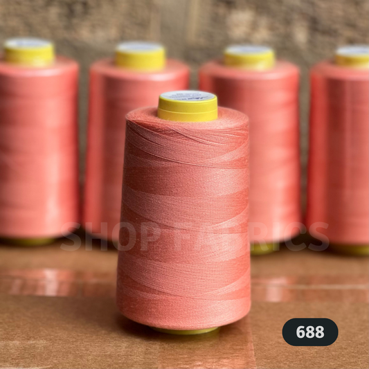 4x Overlocking 5000 Yards Thread Cones 120s Spun Polyester - #688