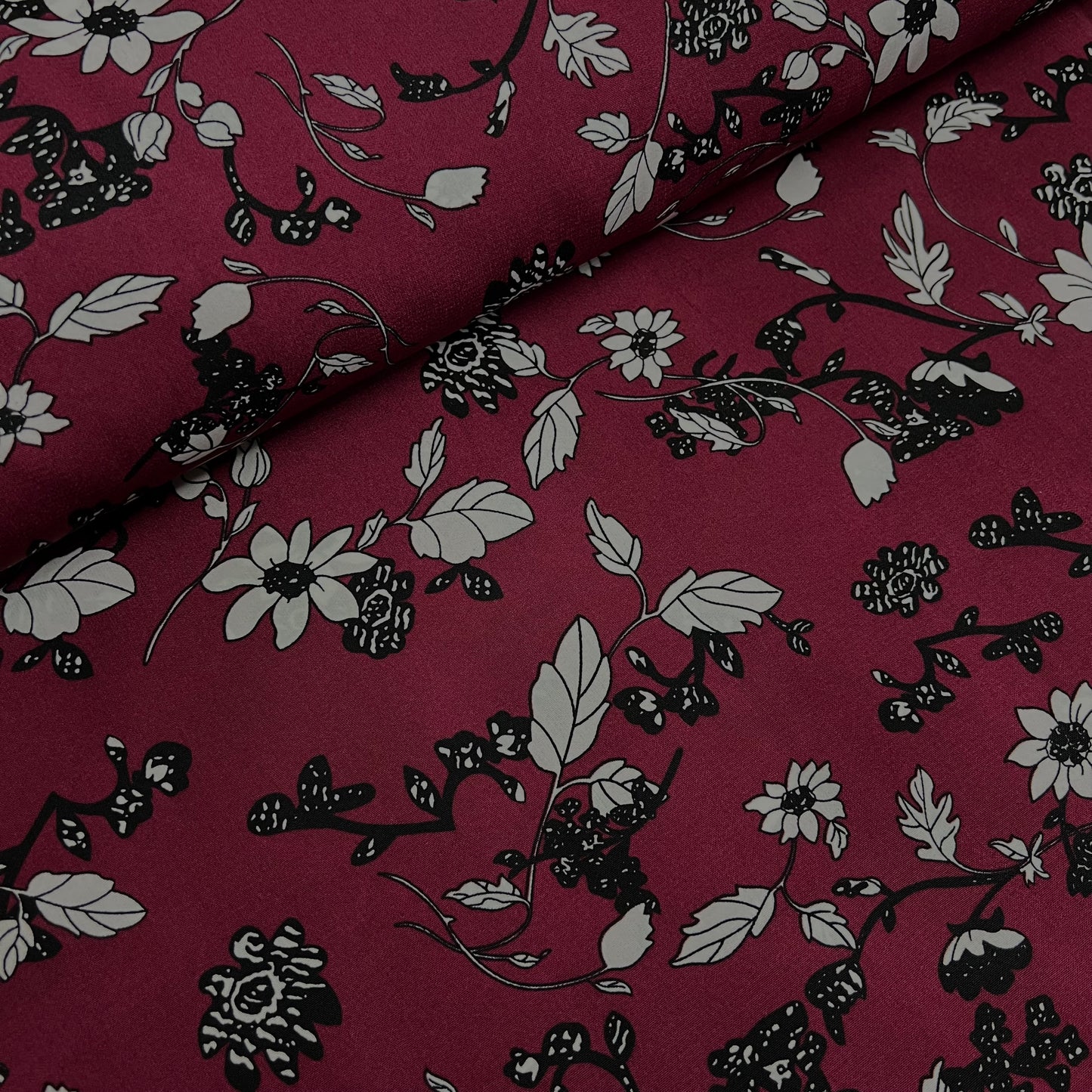 Soft Crepe De Chine Fabric (58 Inches) - Multi Colour Floral Per Metre