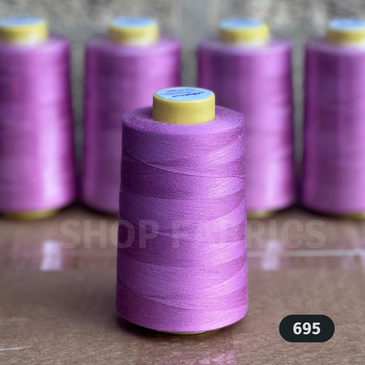 4x Overlocking 5000 Yards Thread Cones 120s Spun Polyester - #695 Purple