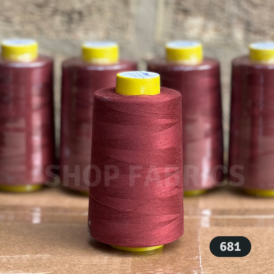 4x Overlocking 5000 Yards Thread Cones 120s Spun Polyester - #681