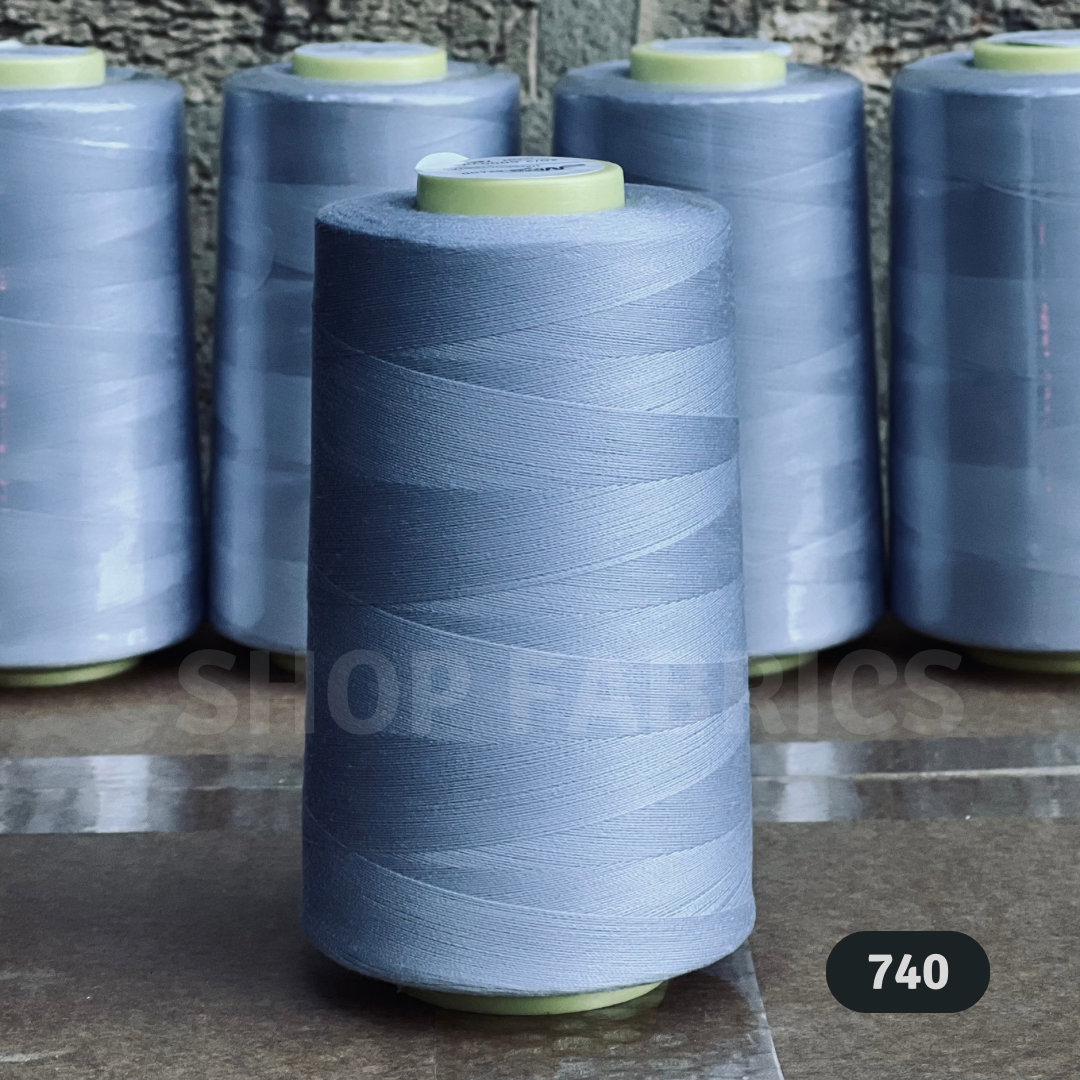 4x Overlocking 5000 Yards Thread Cones 120s Spun Polyester - #740