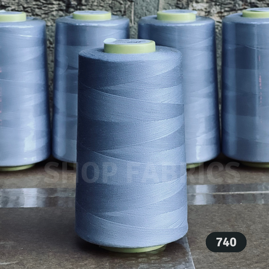 4x Overlocking 5000 Yards Thread Cones 120s Spun Polyester - #740