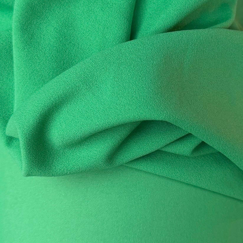 3 Metres Scuba Crepe Stretch Jersey Fabric (58 Inches) - Green Plain