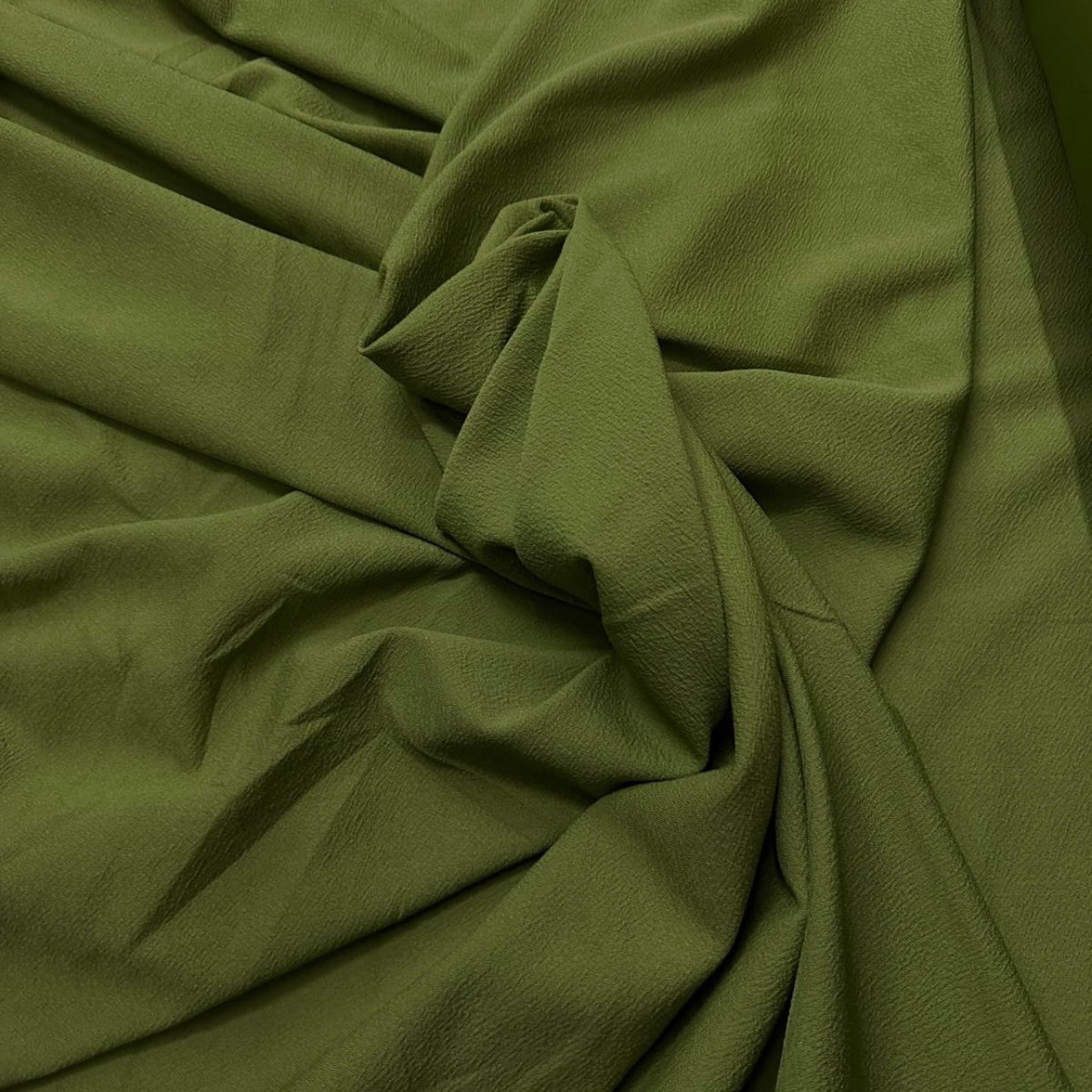 Textured Liverpool Crepe Scuba Jersey Stretch Fabric (58 Inches) - Plain Khaki Per Metre