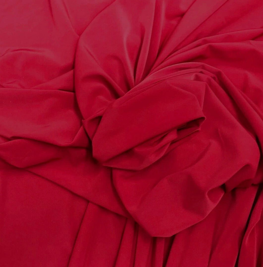 3 Metres Soft Touch Lycra Stretch Fabric (58 Inches) - Plain Red
