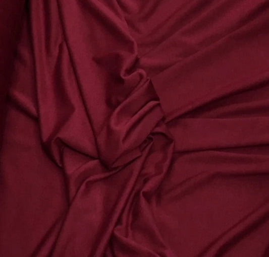 3 Metres Ponte Roma Double Jersey Fabric (58 Inches) - Plain Burgandy