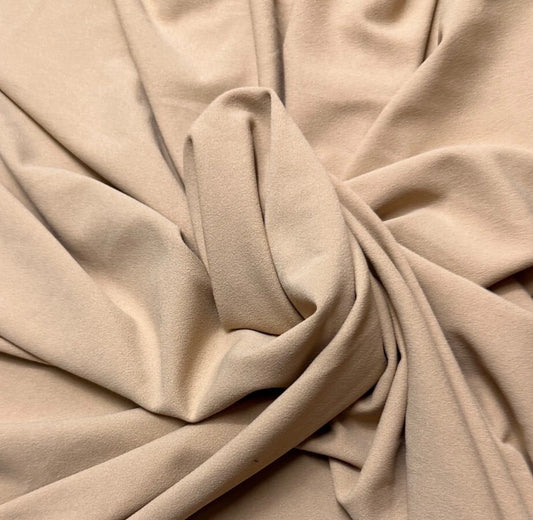 3 Metres Scuba Crepe Jersey Stretch Fabric (58 Inches) - Plain Stone