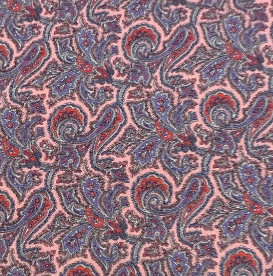 3 Metres Woven Crepe De Chine Fabric (58 Inches) - Paisley Multi Coloured 2