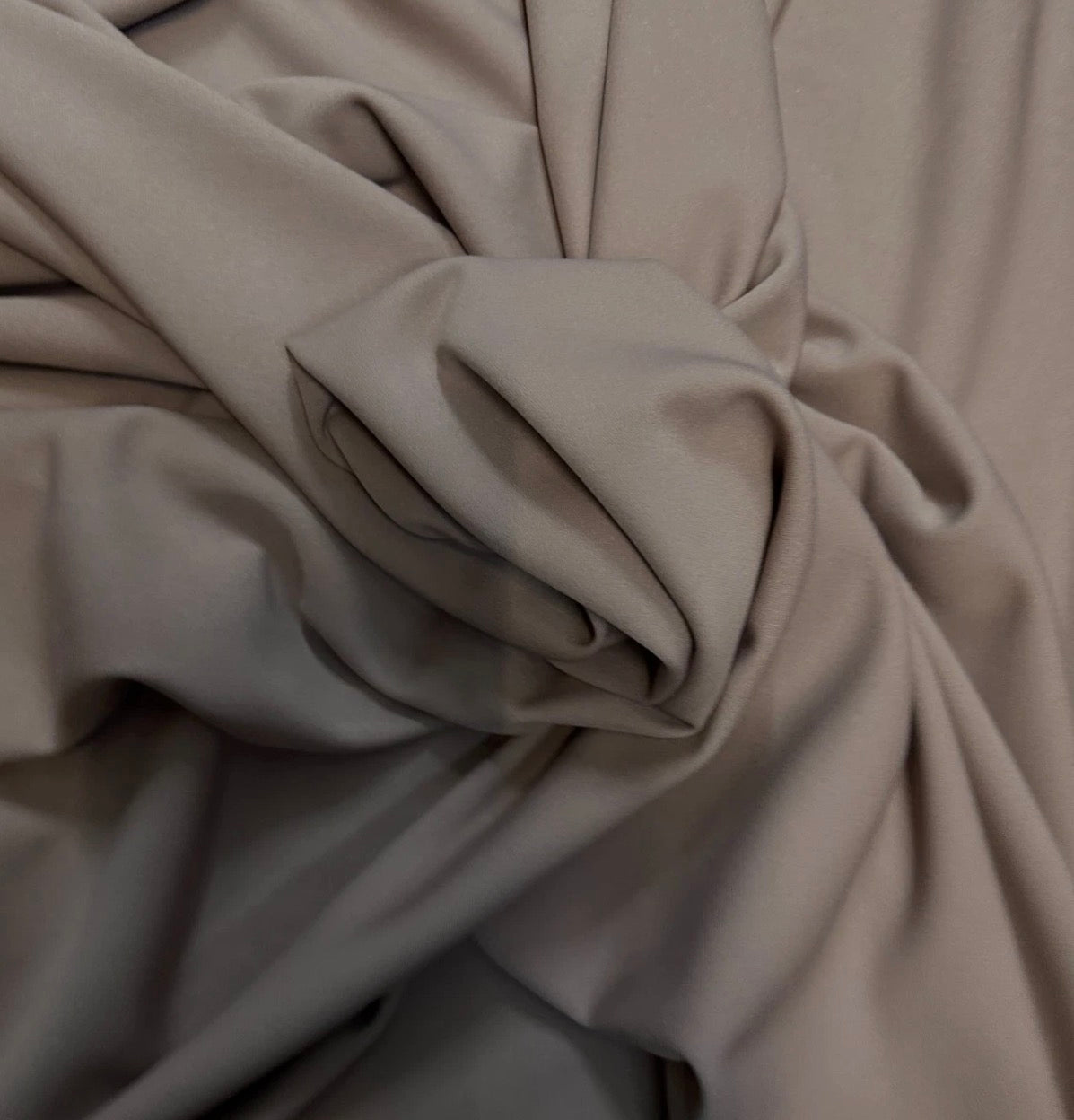 3 Metres Scuba Stretch Jersey Fabric (58 Inches) - Plain Light Mocha