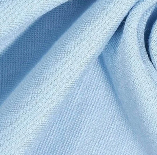 3 Metres Ponte Roma Double Jersey Fabric (58 Inches) - Plain Sky Blue