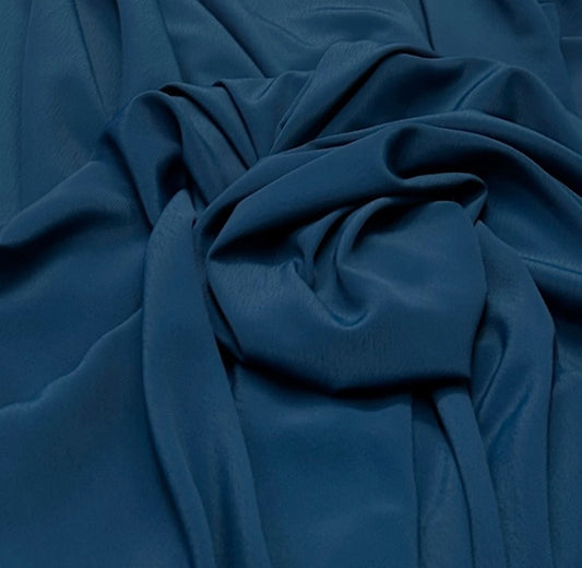 3 Metres Woven Crepe De Chine Fabric (58 Inches) - Plain Dark Jade