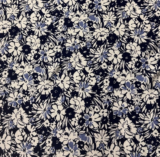 3 Metres Viscose Elastane Single Jersey Stretch Fabric (58 Inches) - Floral Print 2
