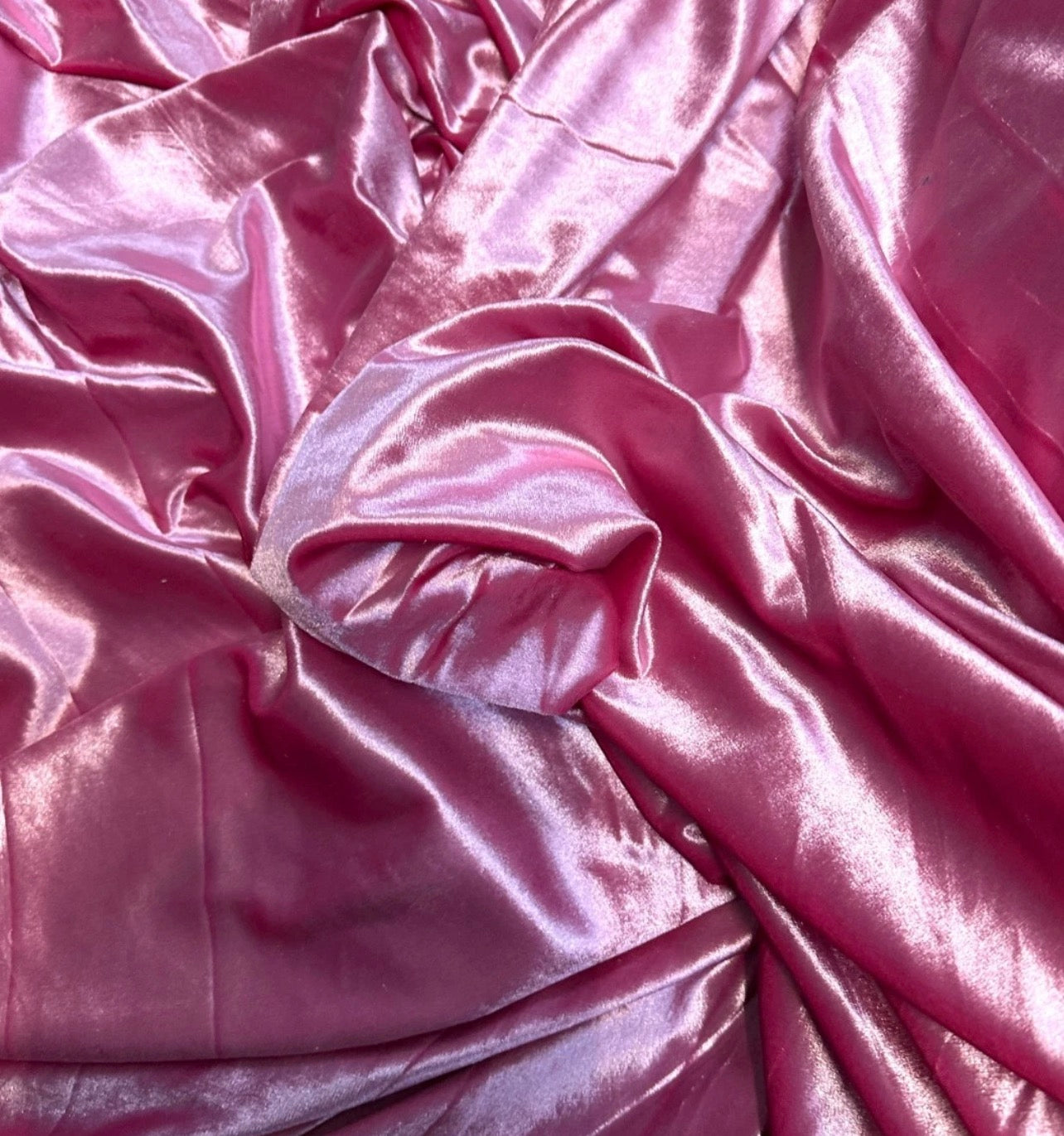 3 Metres Velour Velvet Spandex Stretch Fabric (58 Inches) - Plain Pink