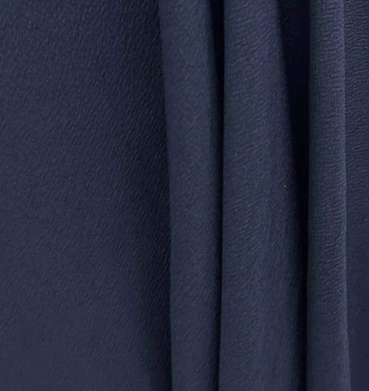 3 Metres Liverpool Textured Scuba Jersey Stretch Fabric (58 Inches) - Plain Navy