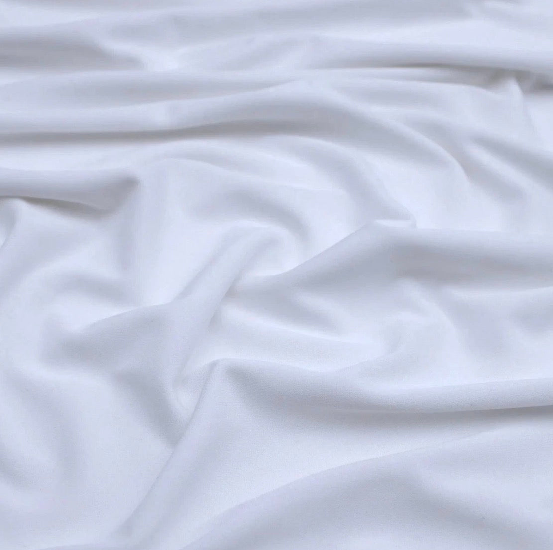 3 Metres Soft Touch Lycra Stretch Fabric (58 Inches) - Plain White