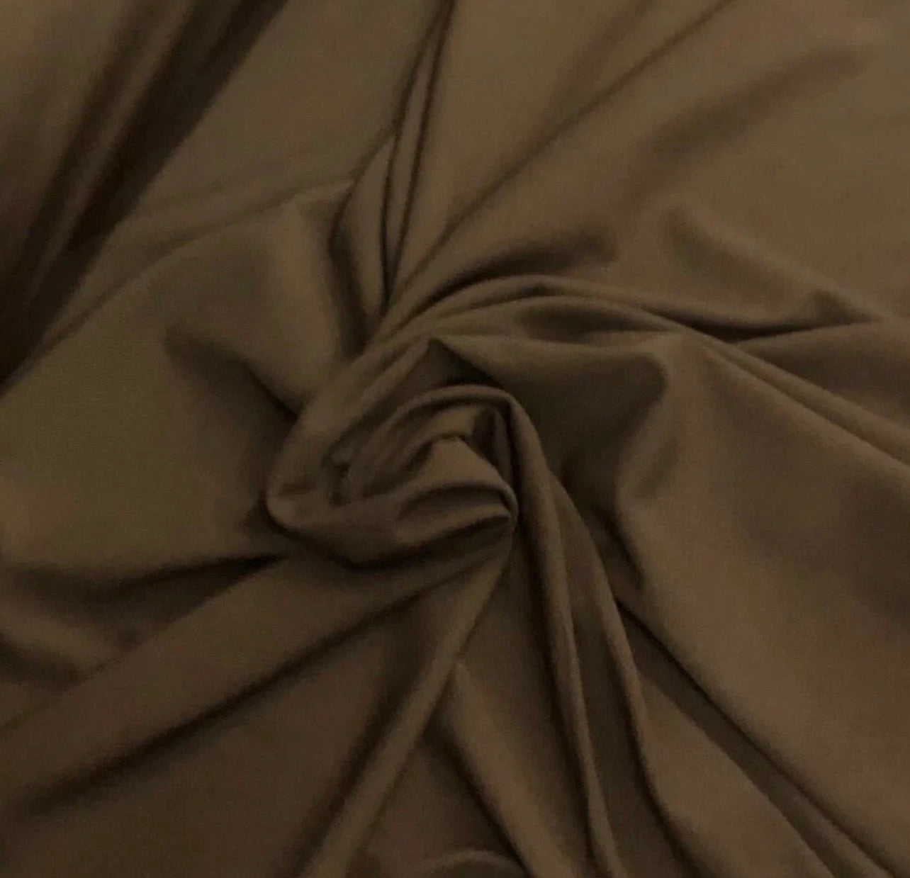 3 Metres Liverpool Textured Scuba Jersey Stretch Fabric (58 Inches) - Plain Brown