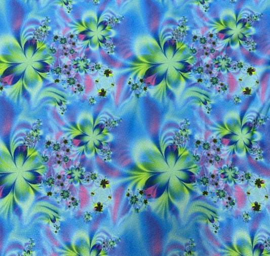 3 Metres Valentino Scuba Crepe Jersey Stretch Fabric (58 Inches) - Floral Bright