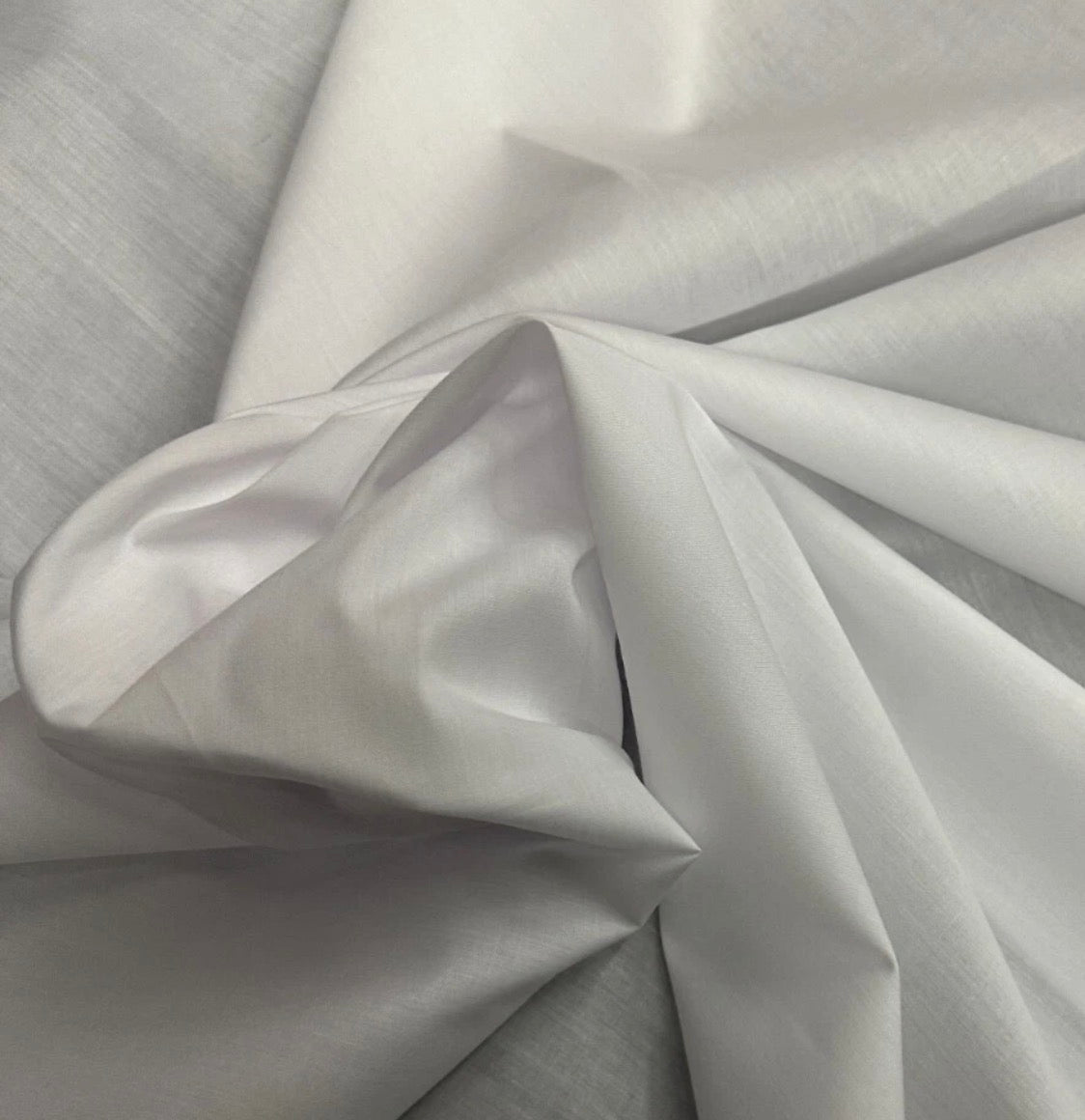 3 Metres Poly Cotton Tetoron Blended Fabric (58 Inches) - Plain White