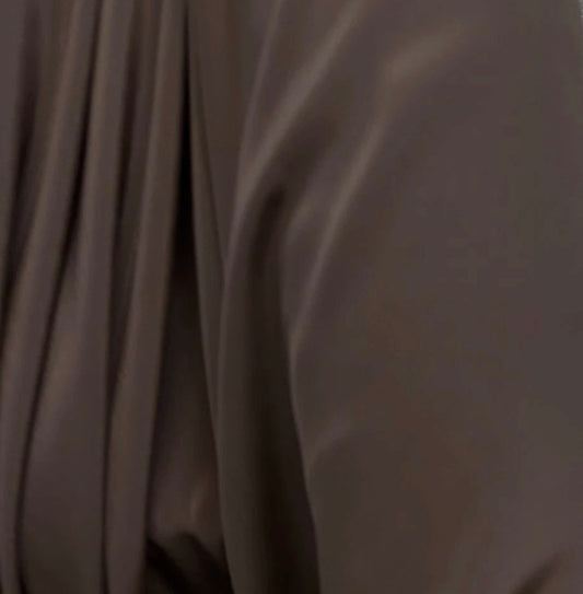 3 Metres Woven Crepe De Chine Fabric (58 Inches) - Plain Brown