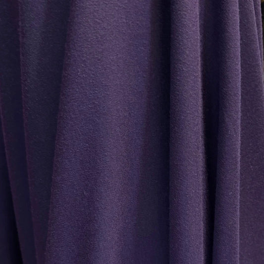 3 Metres Ponte Roma Double Jersey Fabric (58 Inches) - Plain Dark Purple