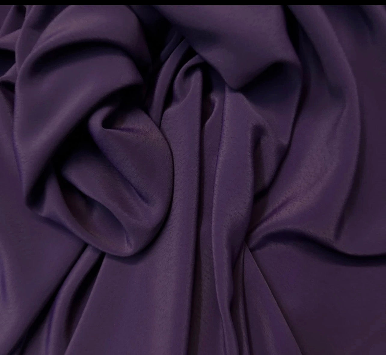 3 Metres Woven Crepe De Chine Fabric (58 Inches) - Plain Dark Purple