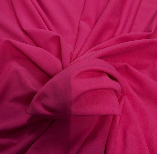 3 Metres Scuba Crepe Stretch Jersey Fabric (58 Inches) - Plain Cerise Pink