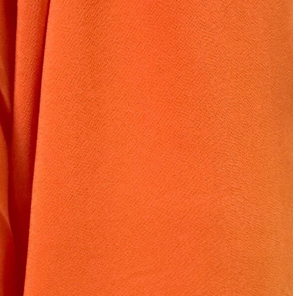 3 Metres Woven Crepe De Chine Fabric (58 Inches) - Plain Orange
