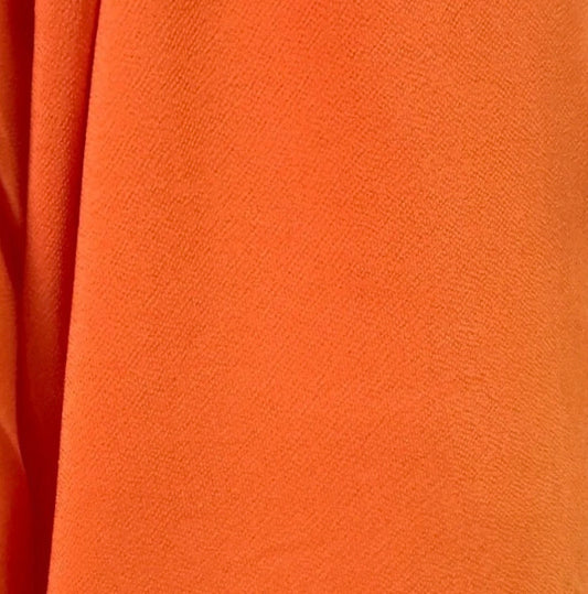 3 Metres Woven Crepe De Chine Fabric (58 Inches) - Plain Orange