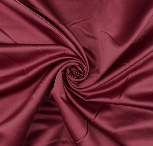 3 Metres Satin Fabric (58 Inches) - Plain Maroon