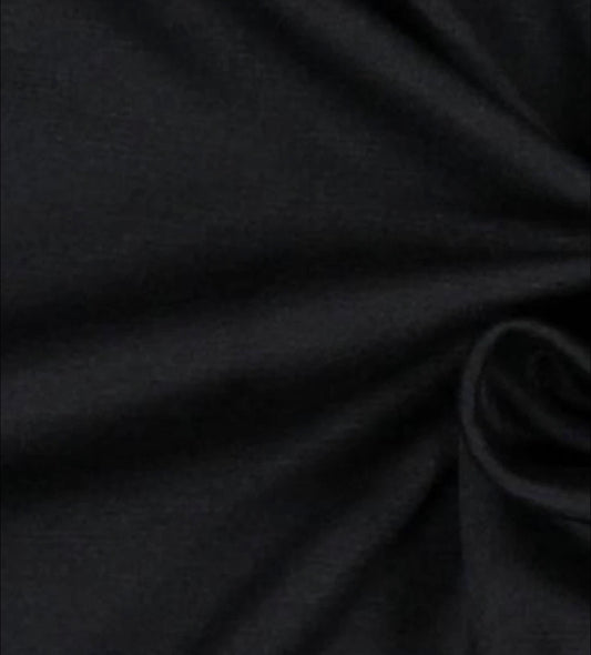 3 Metres Ponte Roma Double Jersey Fabric (58 Inches) - Plain Black