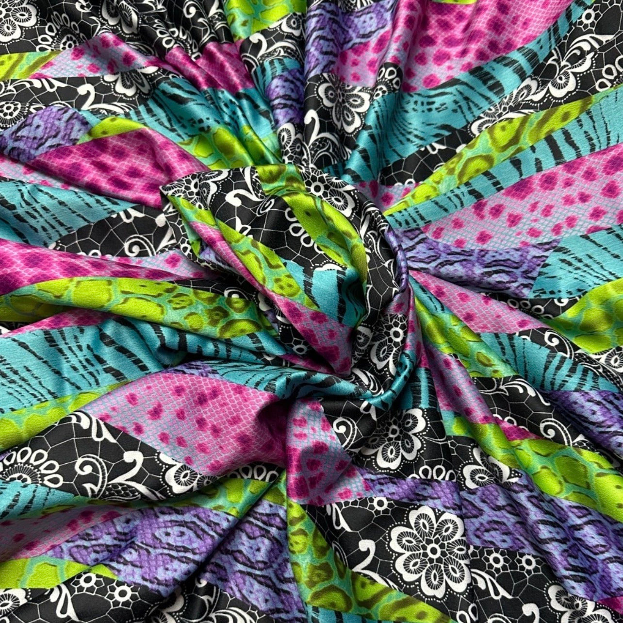 3 Metres Medium Weight Woven Satin Crepe Fabric (58 Inches) - Multi Colour 1